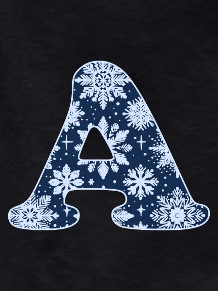 Letter A Snowflakes