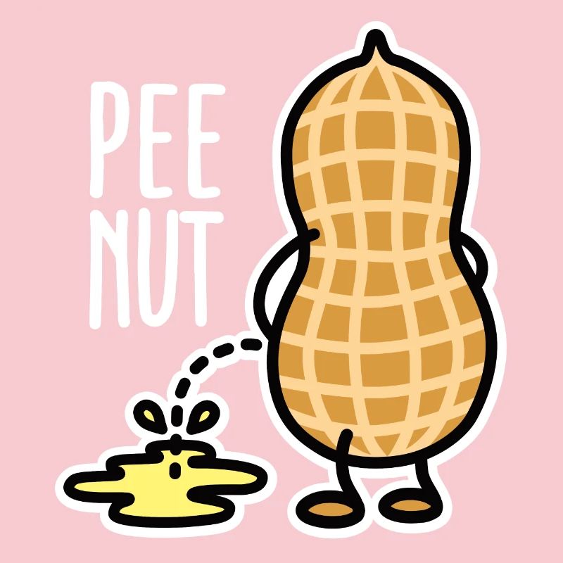 Funny PEE-NUT Nut Peanut Peeing Pun
