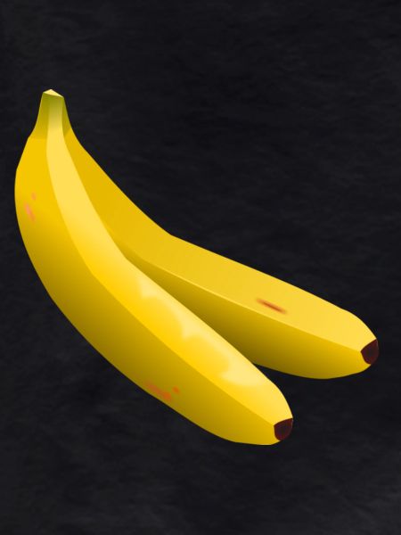 Twin Bananas Vector Yellow