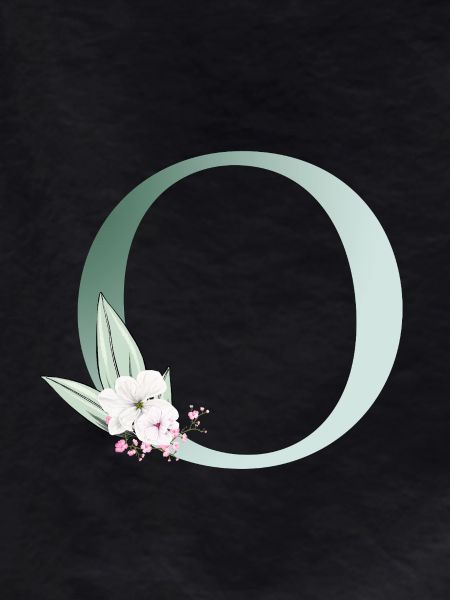 O Monogram, Floral, Customizable