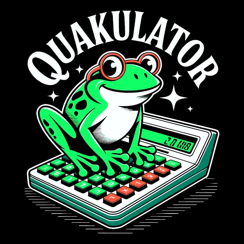 Drôle de dicton Math Frog Calculator