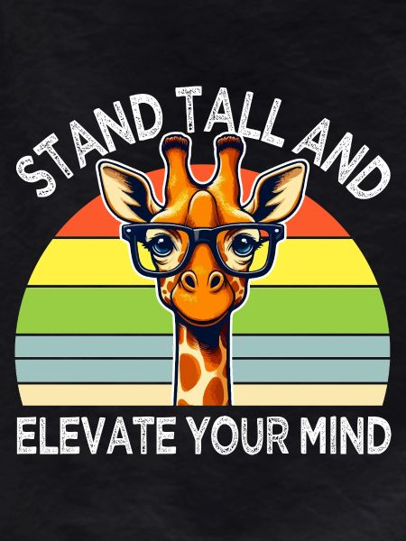 Inspiring Giraffe with Rainbow Glasses
