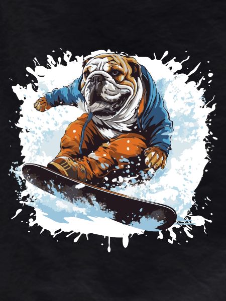 Bulldog Dog Snowboard
