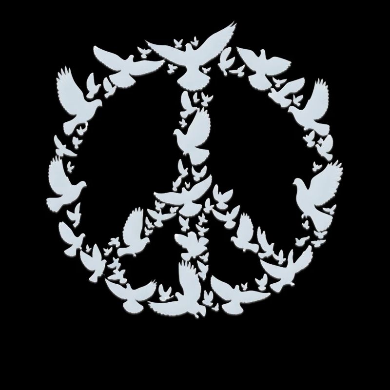Friedenstauben im Peace Symbol Design