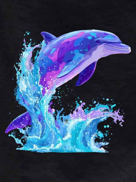 Farbiger Delfin Splash