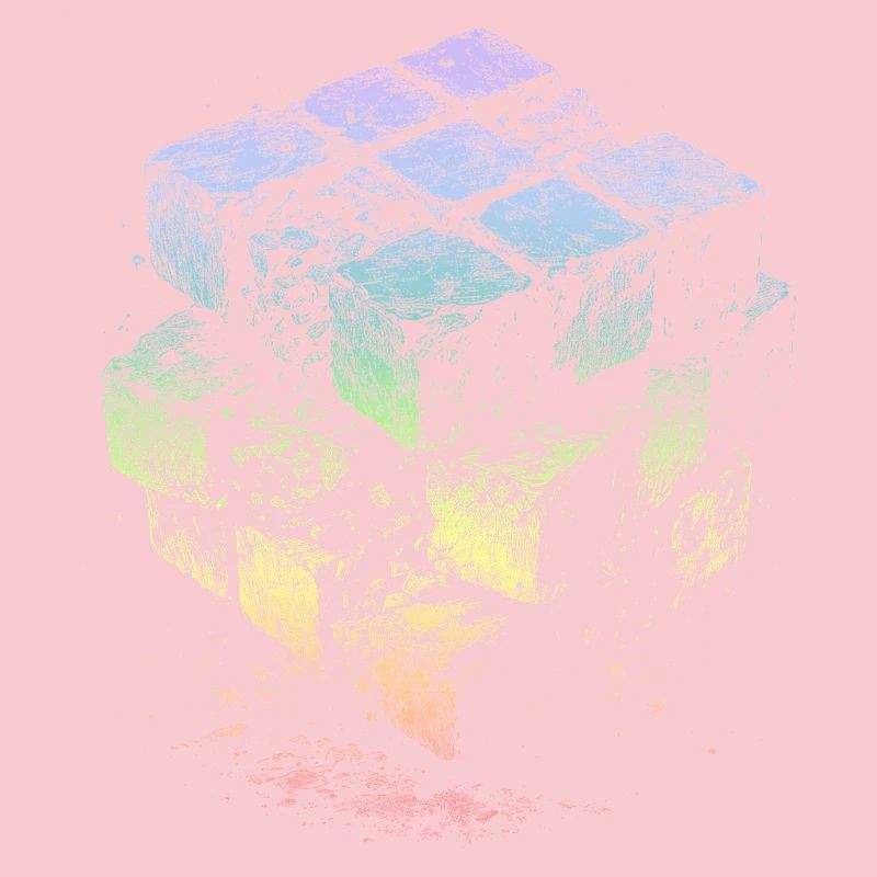 Couleurs arc-en-ciel du cube