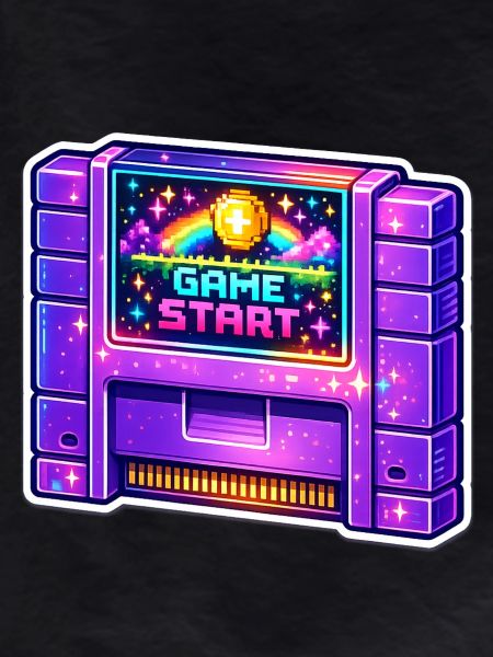 Retro Arcade Start Neon
