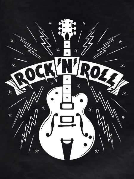 Rock'N'Roll Banner with Guitar