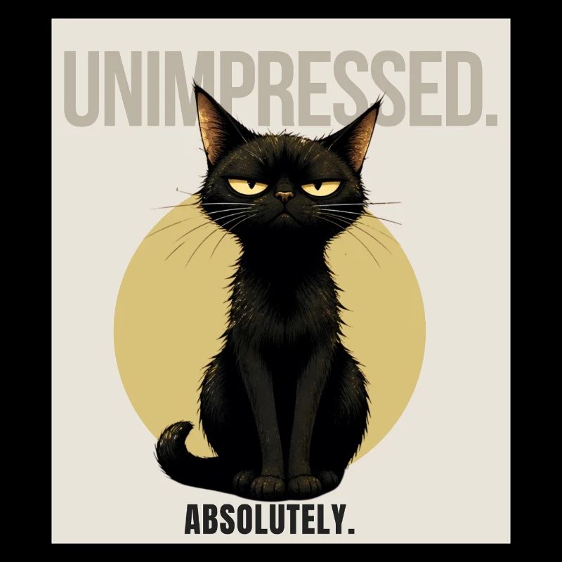 Unimpressed. – Sarcastic Black Cat Design