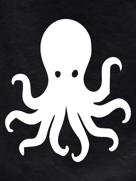 Minimalist Octopus Silhouette