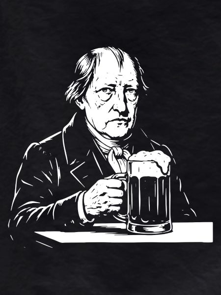 Hegel drinking Beer