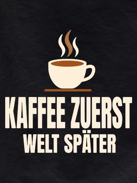 Kaffee zuerst Welt später