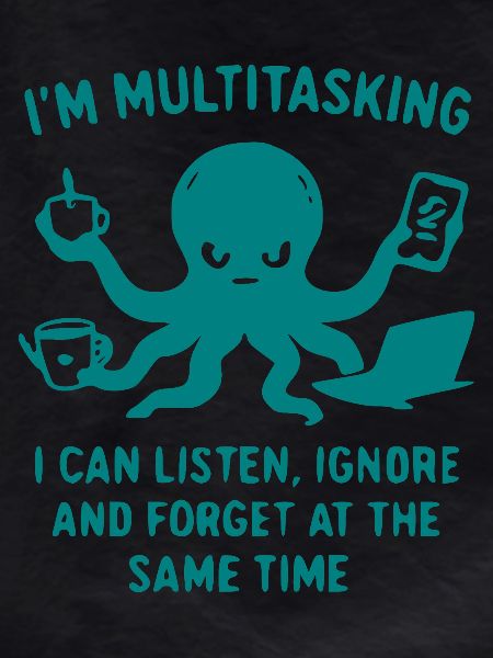 Multitasking Tintenfisch Humor