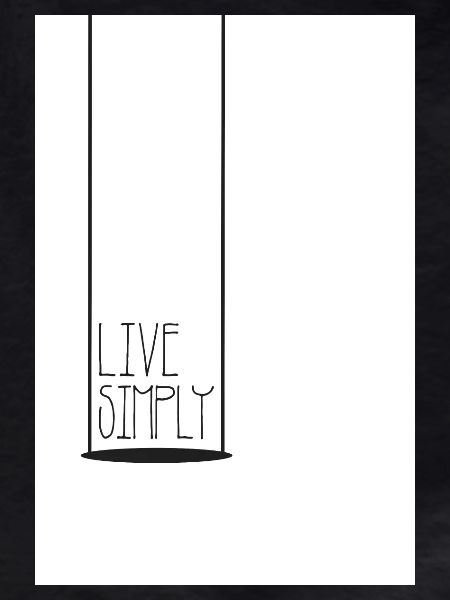 Live simply