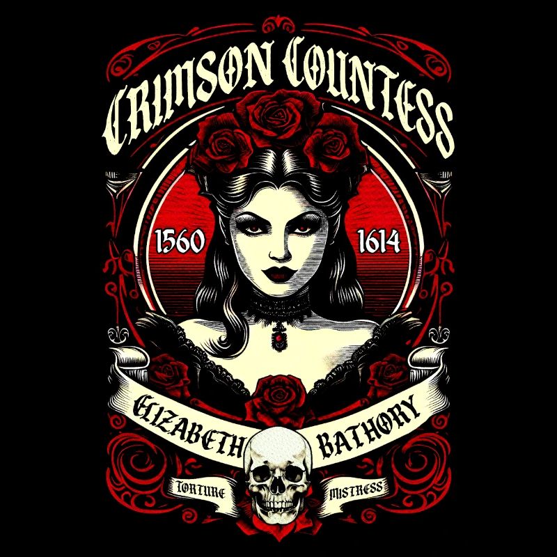 Comtesse cramoisi Gothique Rétro Vintage Bathory