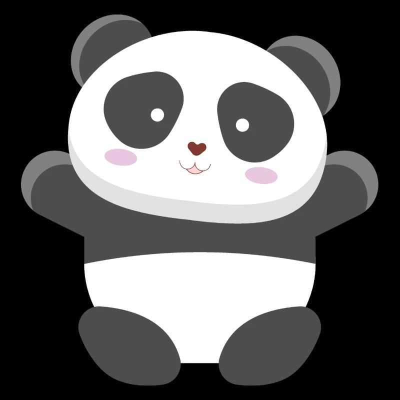 Panda cheers panda bear design