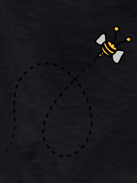 Dashed line bee