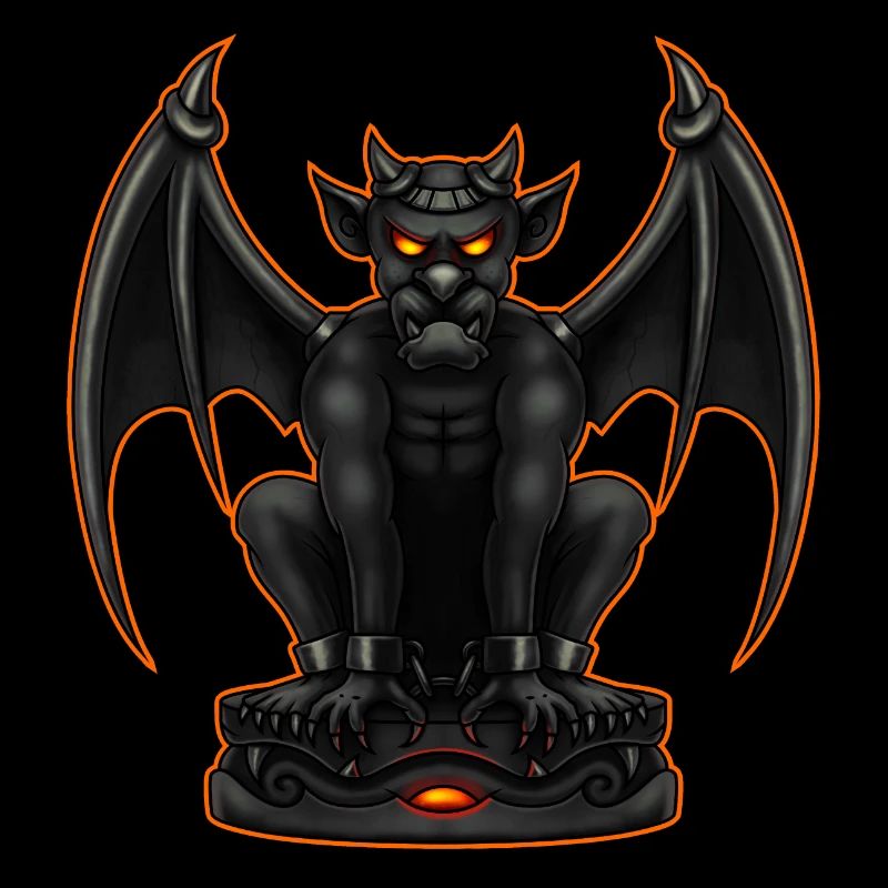 Demon Devil Halloween orange