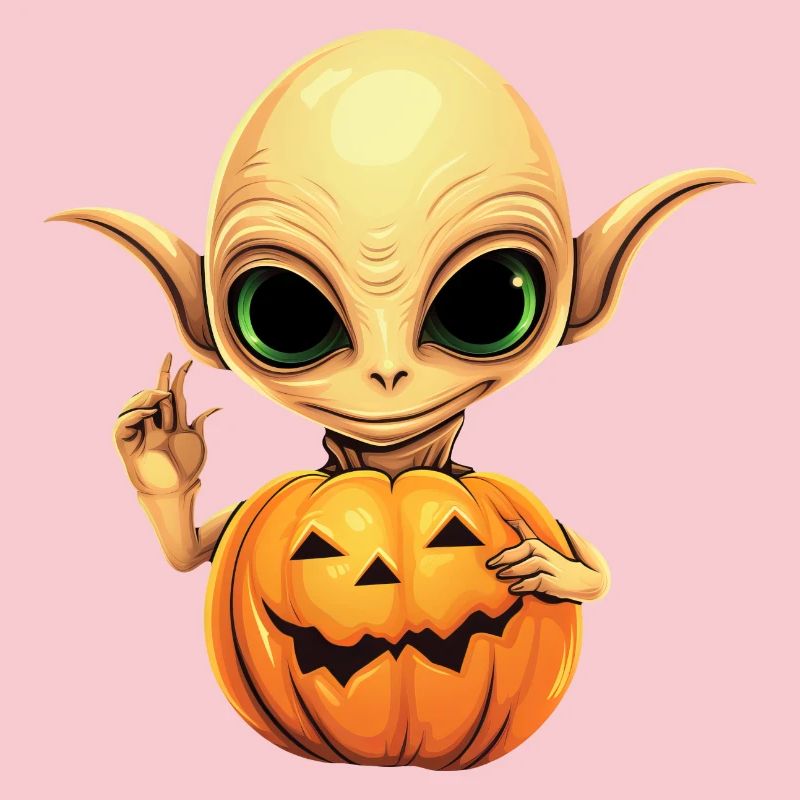 Orange Alien Pumpkin: Halloween from Space
