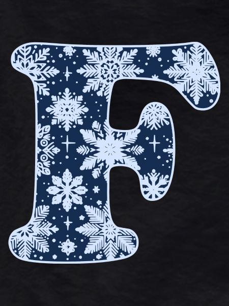 Letter F Snowflakes