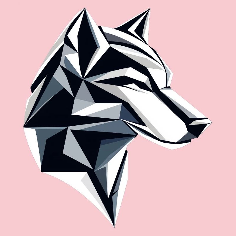 Conception de logo Wolf I Low Poly Art