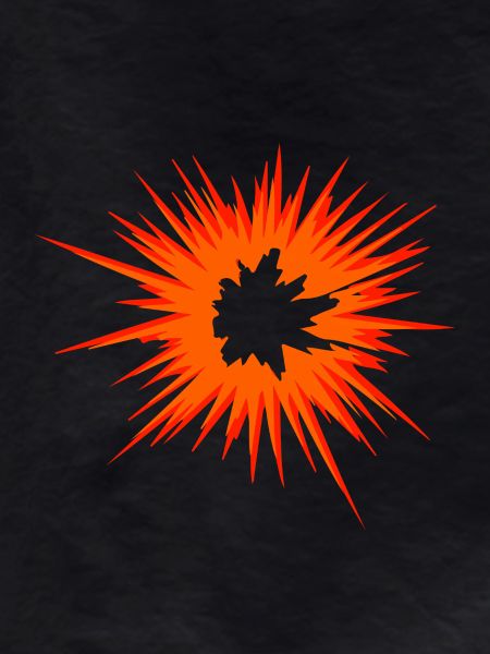 Explosion Stern Flamme Celebration Feuerball