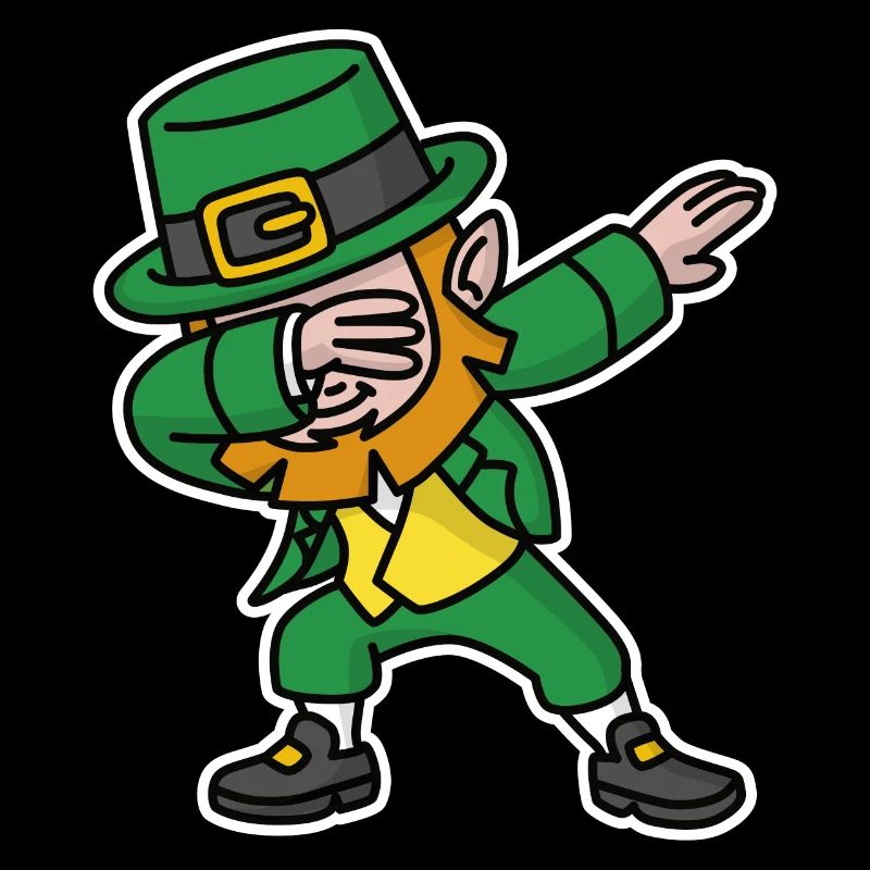Dab dabbing leprechaun St. Patrick's day