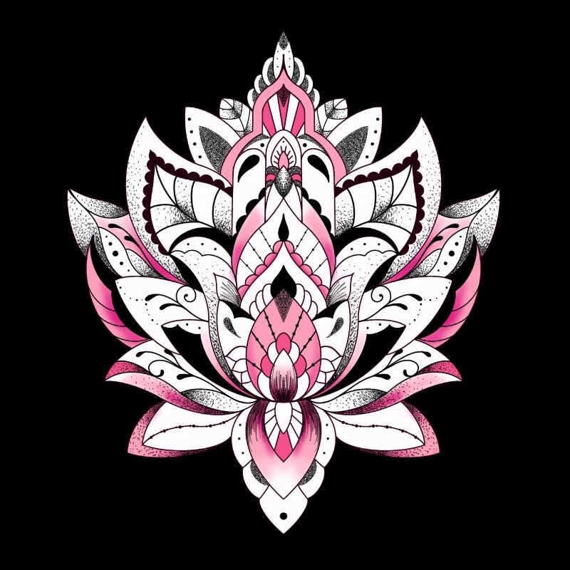 Lotus Mandala Rosa Farbe