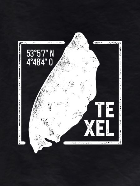 Texel | Island silhouette stamp design