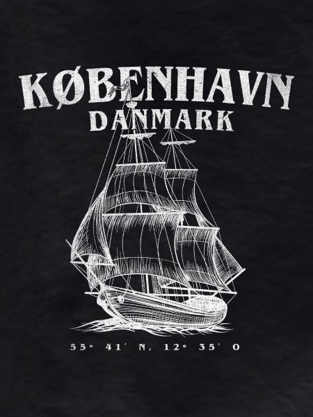 København Sailing Ship Silhouette