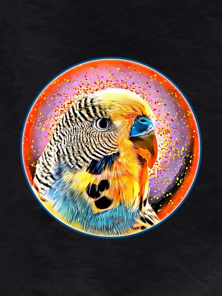 The budgie in bubble