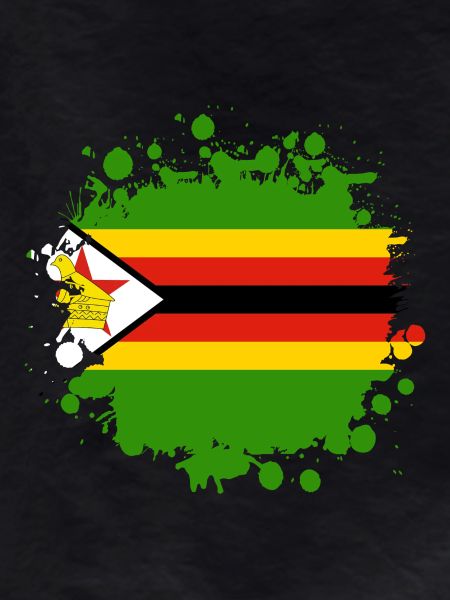 Zimbabwe flags blob