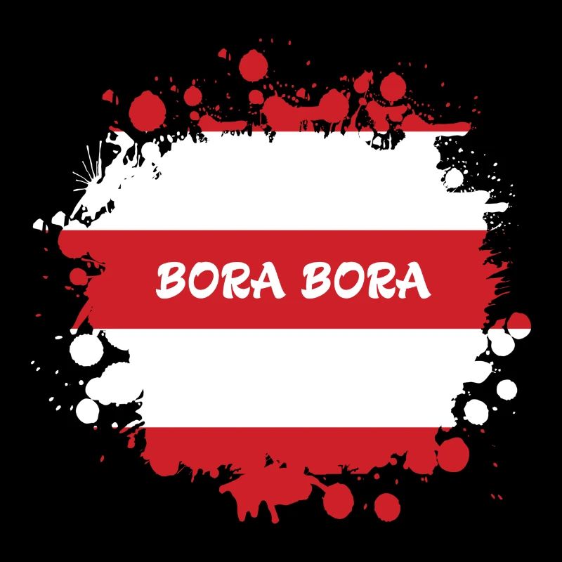 Bora Bora Klecks Flag Design