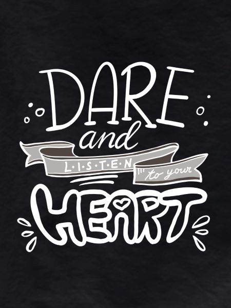 Motivational hand lettering message