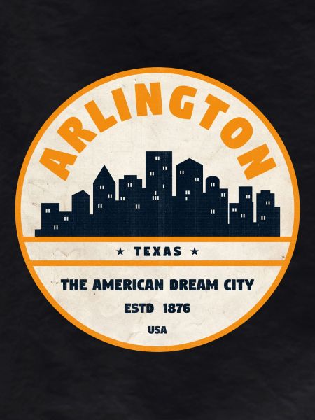 Arlington Skyline Retro Badge