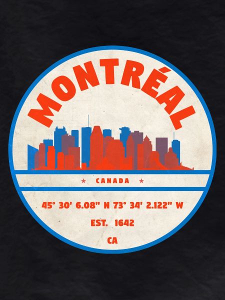 Montréal Canada Skyline Emblem Design