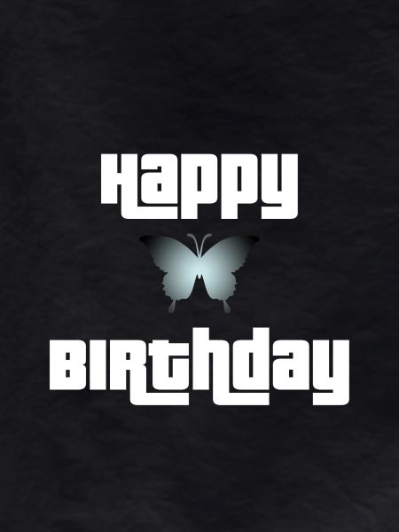 Happy Birthday Butterfly Design