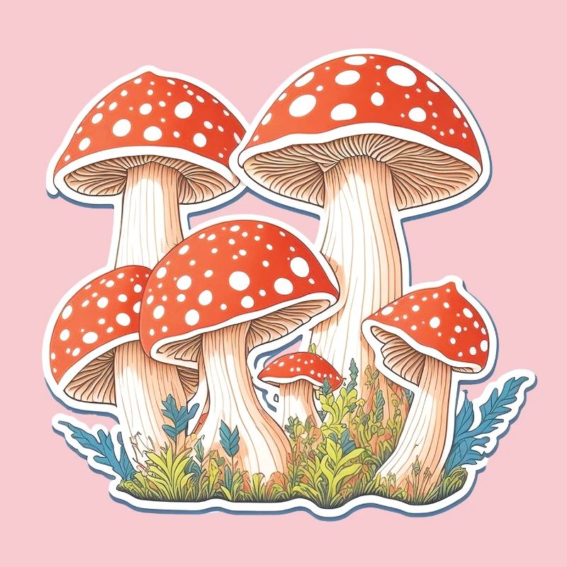Toadstools, mushrooms