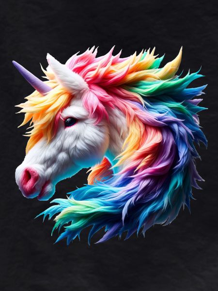 Bunter Einhornkopf