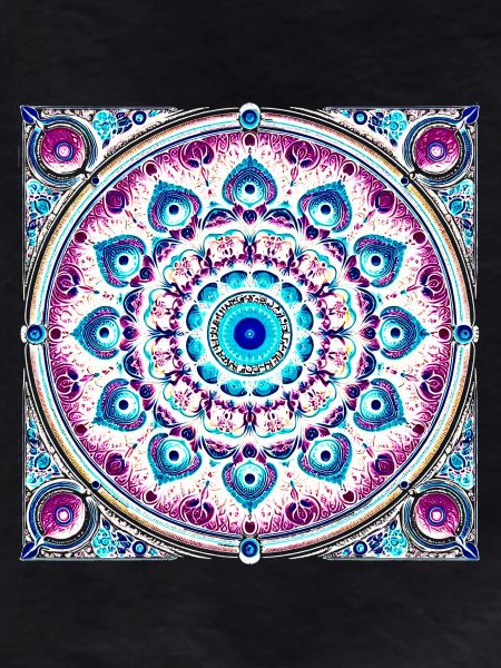 Orbital Mandala Blue-Pink