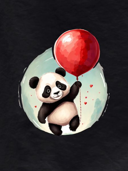 Panda Bear with Balloon