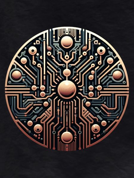 Futuristic Circuit Mandala Logo