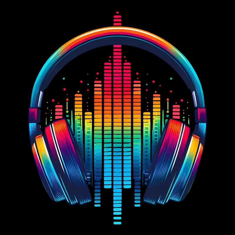 Vibrant Sound Headphone rainbow