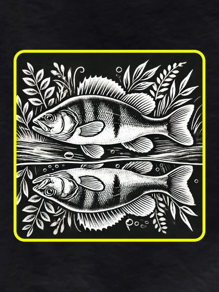 Perch Angler Silhouette Design