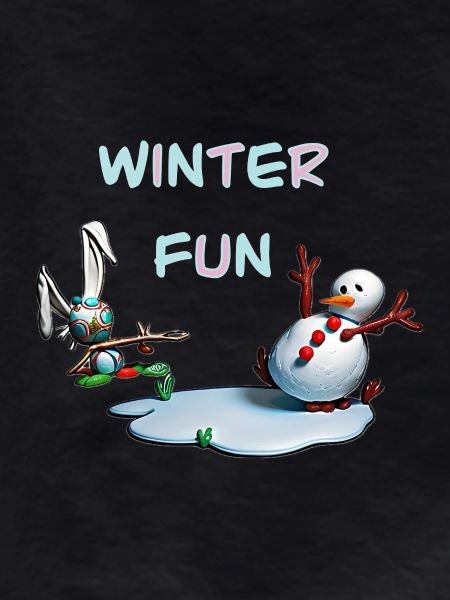 Winter Fun: Bunny and Snowman