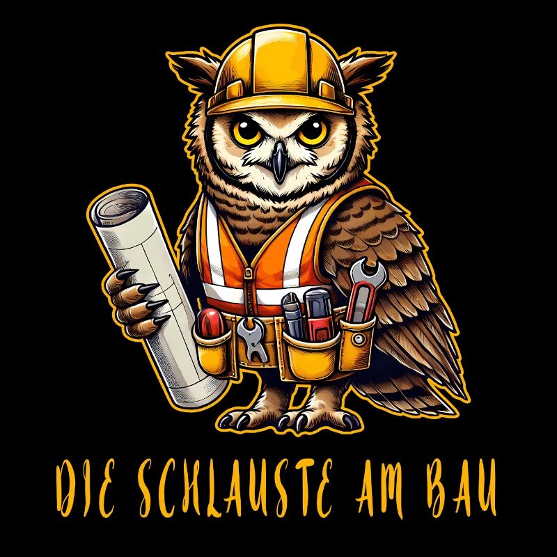 Die schlauste am Bau / Eulen Design
