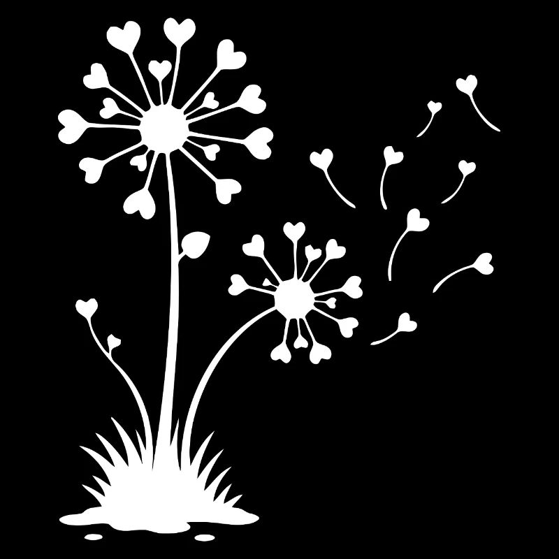 Minimalistisches Löwenzahn-Blumendesign