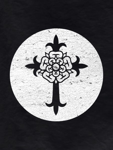 Medieval Floral Cross Design