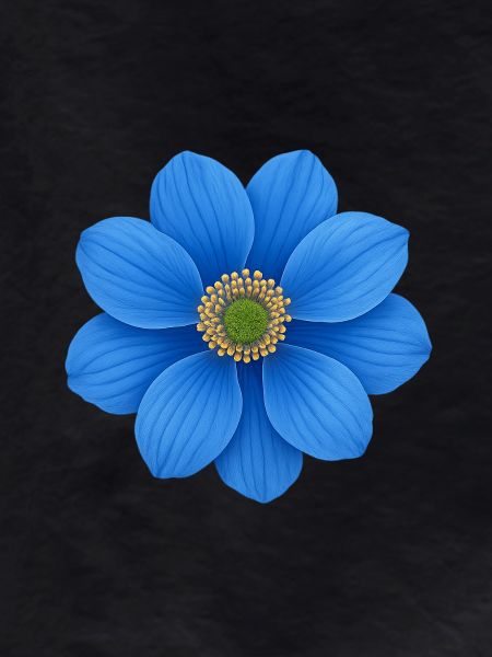 Cobalt Blue Flower Star Pattern