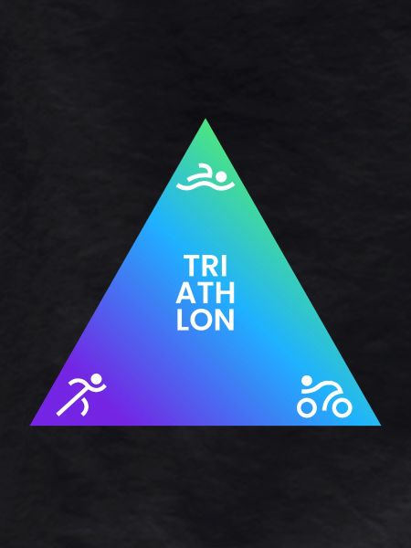 Triathlon Triangle Gradient Logo